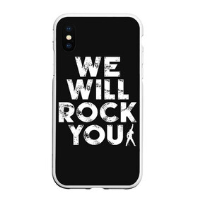 Чехол для iPhone XS Max матовый с принтом We Will Rock You в Екатеринбурге, Силикон | Область печати: задняя сторона чехла, без боковых панелей | Тематика изображения на принте: bohemian | brian | freddie | john | mercury | must go on | queen | rhapsody | roger | taylor | the miracle | the show | богемская | рапсодия | роджер тейлор | фредди меркьюри