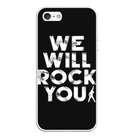 Чехол для iPhone 5/5S матовый с принтом We Will Rock You в Екатеринбурге, Силикон | Область печати: задняя сторона чехла, без боковых панелей | bohemian | brian | freddie | john | mercury | must go on | queen | rhapsody | roger | taylor | the miracle | the show | богемская | рапсодия | роджер тейлор | фредди меркьюри