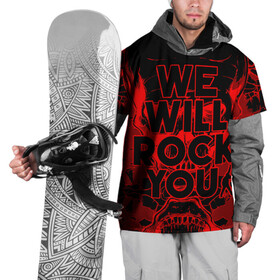 Накидка на куртку 3D с принтом We Will Rock You в Екатеринбурге, 100% полиэстер |  | bohemian | brian | freddie | john | mercury | must go on | queen | rhapsody | roger | taylor | the miracle | the show | богемская | рапсодия | роджер тейлор | фредди меркьюри