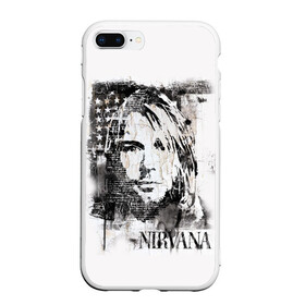 Чехол для iPhone 7Plus/8 Plus матовый с принтом Kurt Cobain в Екатеринбурге, Силикон | Область печати: задняя сторона чехла, без боковых панелей | bleach | blew | cobain | dave | geffen | hormoaning | in utero | incesticide | krist | kurt | nevermind | nirvana | novoselic | rock | vevo | геффен | курт кобейн | нирвана | рок