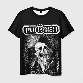 Мужская футболка 3D с принтом Purgen в Екатеринбурге, 100% полиэфир | прямой крой, круглый вырез горловины, длина до линии бедер | punks | purgen | панки | пурген