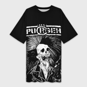 Платье-футболка 3D с принтом Purgen в Екатеринбурге,  |  | punks | purgen | панки | пурген