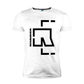 Мужская футболка премиум с принтом RAMMSTEIN в Екатеринбурге, 92% хлопок, 8% лайкра | приталенный силуэт, круглый вырез ворота, длина до линии бедра, короткий рукав | rammstein | рамштайн