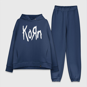 Женский костюм хлопок Oversize с принтом KORN в Екатеринбурге,  |  | korn | корн | коян