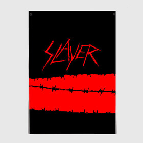 Постер с принтом SLAYER (7) в Екатеринбурге, 100% бумага
 | бумага, плотность 150 мг. Матовая, но за счет высокого коэффициента гладкости имеет небольшой блеск и дает на свету блики, но в отличии от глянцевой бумаги не покрыта лаком | metal | music | rock | slayer | метал | музыка | рок