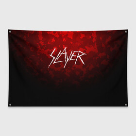 Флаг-баннер с принтом SLAYER (12) в Екатеринбурге, 100% полиэстер | размер 67 х 109 см, плотность ткани — 95 г/м2; по краям флага есть четыре люверса для крепления | metal | music | rock | slayer | метал | музыка | рок