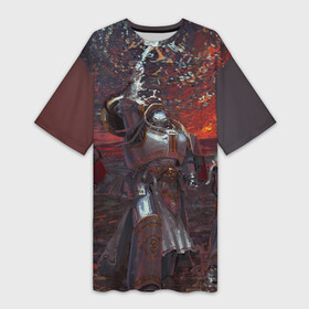 Платье-футболка 3D с принтом WARHAMMER 40K в Екатеринбурге,  |  | abaddon | armada | battlefleet gothic | black legion | warhammer 40k | абаддон | чёрный легион