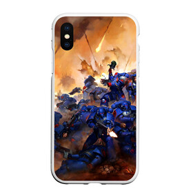 Чехол для iPhone XS Max матовый с принтом WARHAMMER 40K в Екатеринбурге, Силикон | Область печати: задняя сторона чехла, без боковых панелей | abaddon | armada | battlefleet gothic | black legion | warhammer 40k | абаддон | чёрный легион