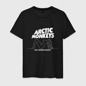 Мужская футболка хлопок с принтом AM в Екатеринбурге, 100% хлопок | прямой крой, круглый вырез горловины, длина до линии бедер, слегка спущенное плечо. | alex turner | arctic monkeys | алекс тёрнер | арктик монкейс | арктические обезьяны
