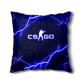 Подушка 3D с принтом CS GO LIGHTNING STYLE в Екатеринбурге, наволочка – 100% полиэстер, наполнитель – холлофайбер (легкий наполнитель, не вызывает аллергию). | состоит из подушки и наволочки. Наволочка на молнии, легко снимается для стирки | Тематика изображения на принте: astralis | awp | counter strike | cs go | cs go global offensive | faze clan | hyper beast | team liquid | thunder | астралис | молнии | тим ликвид | фейз клан | хайпер бист | шторм