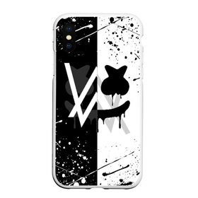 Чехол для iPhone XS Max матовый с принтом ALAN WALKER x MARSHMELLO в Екатеринбурге, Силикон | Область печати: задняя сторона чехла, без боковых панелей | alan walker | aw | electro | electro music | marshmello | music | алан уокер | маршмелло | музыка | музыкант | электро | электронная музыка