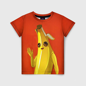 Детская футболка 3D с принтом Banana в Екатеринбурге, 100% гипоаллергенный полиэфир | прямой крой, круглый вырез горловины, длина до линии бедер, чуть спущенное плечо, ткань немного тянется | epic | fortnite | банан | фортнайт | эпик