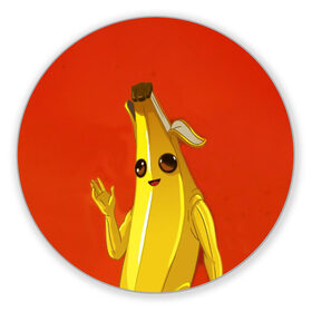 Коврик для мышки круглый с принтом Banana в Екатеринбурге, резина и полиэстер | круглая форма, изображение наносится на всю лицевую часть | epic | fortnite | банан | фортнайт | эпик