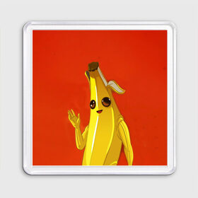 Магнит 55*55 с принтом Banana в Екатеринбурге, Пластик | Размер: 65*65 мм; Размер печати: 55*55 мм | epic | fortnite | банан | фортнайт | эпик