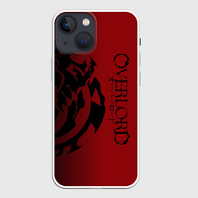 Чехол для iPhone 13 mini с принтом черный логотип оверлорд на красном фоне в Екатеринбурге,  |  | overlord | аниме | геометрия | градиент | лого | логотип | надпись | оверлорд | сериал