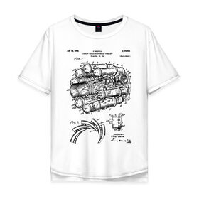 Мужская футболка хлопок Oversize с принтом Aircraft в Екатеринбурге, 100% хлопок | свободный крой, круглый ворот, “спинка” длиннее передней части | aircraft | patent | двигатель | идея | история | космос | мощь | патент | разработка | самолет | турбина | чертеж | чертежи