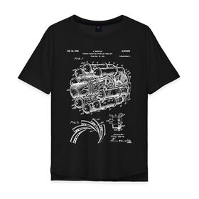 Мужская футболка хлопок Oversize с принтом Patent aircraft в Екатеринбурге, 100% хлопок | свободный крой, круглый ворот, “спинка” длиннее передней части | aircraft | patent | двигатель | идея | история | космос | мощь | патент | разработка | самолет | турбина | чертеж | чертежи