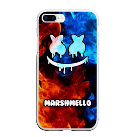 Чехол для iPhone 7Plus/8 Plus матовый с принтом РЮКЗАК MARSHMELLO в Екатеринбурге, Силикон | Область печати: задняя сторона чехла, без боковых панелей | marshmello | диджей | клуб | клубная музыка | маршмеллоу | маршмело | маршмэлло | маршмэллоу | маршмэло | музыка | электронная