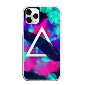 Чехол для iPhone 11 Pro Max матовый с принтом COLOR TRIANGLE в Екатеринбурге, Силикон |  | bright | colorful | cool | disco | music | music lover | retro | speaker | tape recorder | technique | vintage | винтаж | динамик | диско | магнитофон | меломан | музыка | неон | разноцветный | ретро | техника