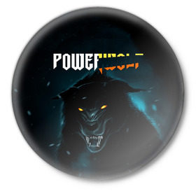 Значок с принтом Powerwolf в Екатеринбурге,  металл | круглая форма, металлическая застежка в виде булавки | metal | powerwolf | пауэр метал | хэви метал