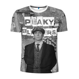 Мужская футболка 3D спортивная с принтом Peaky Blinders в Екатеринбурге, 100% полиэстер с улучшенными характеристиками | приталенный силуэт, круглая горловина, широкие плечи, сужается к линии бедра | peaky blinders | острые козырьки | сериал