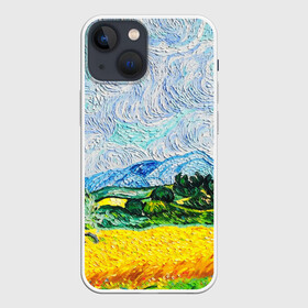 Чехол для iPhone 13 mini с принтом ВАНГОГ ПОЛЕ в Екатеринбурге,  |  | art | impressionism | night | painting | planets | sky | stars | style | van gogh | waves | ван гог | вихрь | волны | живопись | звезды | импрессионизм | искусство | краски | небо | ночь | рисунок | стиль