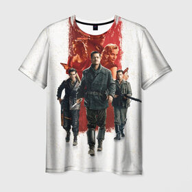 Мужская футболка 3D с принтом Inglourious Basterds в Екатеринбурге, 100% полиэфир | прямой крой, круглый вырез горловины, длина до линии бедер | Тематика изображения на принте: basterds | inglourious | quentin | tarantino | бесславные | брэд | питт