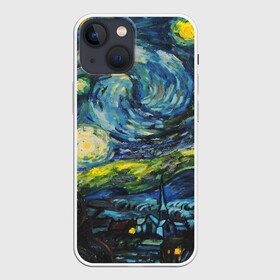 Чехол для iPhone 13 mini с принтом ЗВЕЗДНАЯ НОЧЬ в Екатеринбурге,  |  | art | impressionism | night | painting | planets | sky | stars | style | van gogh | waves | ван гог | вихрь | волны | живопись | звезды | импрессионизм | искусство | краски | небо | ночь | рисунок | стиль