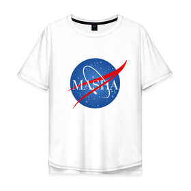 Мужская футболка хлопок Oversize с принтом Имя в стиле NASA в Екатеринбурге, 100% хлопок | свободный крой, круглый ворот, “спинка” длиннее передней части | заказать имя | имена | именные футболки | имя | конструктор имён | меня зовут | редактировать имя | футболки с именами | футболки с текстом