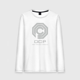 Мужской лонгслив хлопок с принтом OCP в Екатеринбурге, 100% хлопок |  | omni consumer products | алекс мёрфи | робокоп. детройт