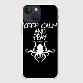 Чехол для iPhone 13 mini с принтом Молись ктулху в Екатеринбурге,  |  | keep calm | ктулху | молитва