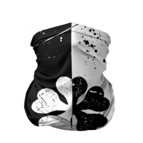 Бандана-труба 3D с принтом ЧЁРНЫЙ КЛЕВЕР в Екатеринбурге, 100% полиэстер, ткань с особыми свойствами — Activecool | плотность 150‒180 г/м2; хорошо тянется, но сохраняет форму | asta | black bull | black clover | bull | clover | аста | бык | клевер | чёрный бык | чёрный клевер