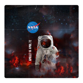 Магнитный плакат 3Х3 с принтом Nasa Apollo 16 в Екатеринбурге, Полимерный материал с магнитным слоем | 9 деталей размером 9*9 см | apollo 16 | apolo 16 | nasa | аполлон 16 | аполон 16 | наса | насса