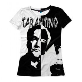 Женская футболка 3D с принтом Tarantino в Екатеринбурге, 100% полиэфир ( синтетическое хлопкоподобное полотно) | прямой крой, круглый вырез горловины, длина до линии бедер | quentin tarantino | квентин тарантино