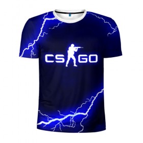 Мужская футболка 3D спортивная с принтом CS GO LIGHTNING STYLE в Екатеринбурге, 100% полиэстер с улучшенными характеристиками | приталенный силуэт, круглая горловина, широкие плечи, сужается к линии бедра | astralis | awp | counter strike | cs go | cs go global offensive | faze clan | hyper beast | team liquid | thunder | астралис | молнии | тим ликвид | фейз клан | хайпер бист | шторм