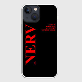 Чехол для iPhone 13 mini с принтом Nerv logo в Екатеринбурге,  |  | angel | eva | evangelion | neon genesis evangelion | nerv | аска лэнгли сорью | ева | евангелион | мисато кацураги | рей аянами | синдзи