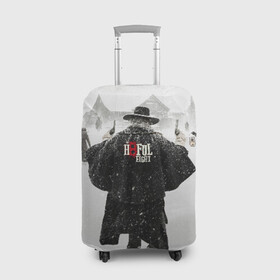 Чехол для чемодана 3D с принтом Омерзительная восьмёрка в Екатеринбурге, 86% полиэфир, 14% спандекс | двустороннее нанесение принта, прорези для ручек и колес | quentin tarantino | the hateful eight | квентин | квентин тарантино | омерзительная 8 | постер | тарантино 2019 | тарантино голливуд