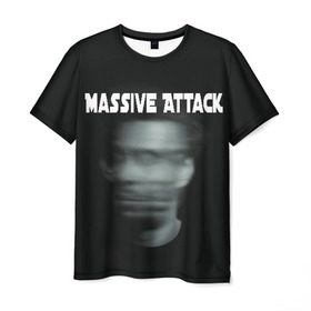 Мужская футболка 3D с принтом Massive Attack в Екатеринбурге, 100% полиэфир | прямой крой, круглый вырез горловины, длина до линии бедер | грант маршалл | роберт дель ная | трип хоп