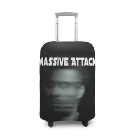 Чехол для чемодана 3D с принтом Massive Attack в Екатеринбурге, 86% полиэфир, 14% спандекс | двустороннее нанесение принта, прорези для ручек и колес | грант маршалл | роберт дель ная | трип хоп