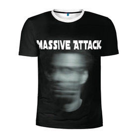Мужская футболка 3D спортивная с принтом Massive Attack в Екатеринбурге, 100% полиэстер с улучшенными характеристиками | приталенный силуэт, круглая горловина, широкие плечи, сужается к линии бедра | грант маршалл | роберт дель ная | трип хоп