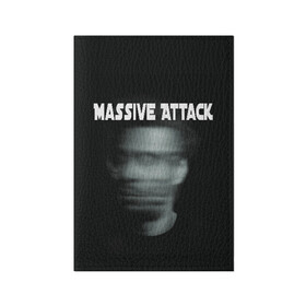 Обложка для паспорта матовая кожа с принтом Massive Attack в Екатеринбурге, натуральная матовая кожа | размер 19,3 х 13,7 см; прозрачные пластиковые крепления | грант маршалл | роберт дель ная | трип хоп