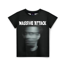 Детская футболка 3D с принтом Massive Attack в Екатеринбурге, 100% гипоаллергенный полиэфир | прямой крой, круглый вырез горловины, длина до линии бедер, чуть спущенное плечо, ткань немного тянется | Тематика изображения на принте: грант маршалл | роберт дель ная | трип хоп