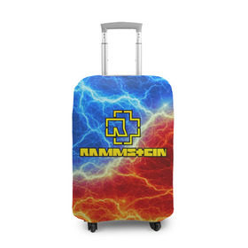 Чехол для чемодана 3D с принтом RAMMSTEIN в Екатеринбурге, 86% полиэфир, 14% спандекс | двустороннее нанесение принта, прорези для ручек и колес | lindemann | rammstein | рамштайн | тилль линдеманн
