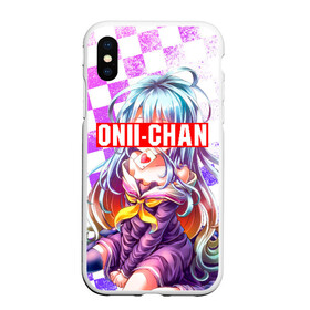 Чехол для iPhone XS Max матовый с принтом ONNI-CHAN (Плашка переносная) в Екатеринбурге, Силикон | Область печати: задняя сторона чехла, без боковых панелей | Тематика изображения на принте: anime | game | life | manga | no game | no game no life | no life | onni chan | sempai | senpai | аниме | без игры без жизни | братишка | манга | семпай | сенпай