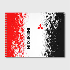 Альбом для рисования с принтом MITSUBISHI в Екатеринбурге, 100% бумага
 | матовая бумага, плотность 200 мг. | mitsubishi | sport | митсубиси | митсубиши | спорт