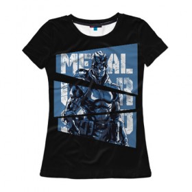 Женская футболка 3D с принтом Metal Gear в Екатеринбурге, 100% полиэфир ( синтетическое хлопкоподобное полотно) | прямой крой, круглый вырез горловины, длина до линии бедер | big boss | gear | hideo kojima | konami | metal | mgs | mgs5 | raiden | snake | solid | большой босс | конами | мгс | металл | райден | снейка | твердый | хидео кодзима | шестерни