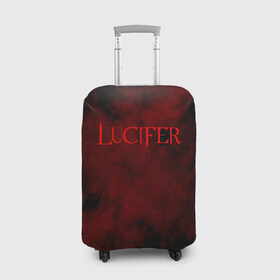 Чехол для чемодана 3D с принтом LUCIFER (КРЫЛЬЯ) в Екатеринбурге, 86% полиэфир, 14% спандекс | двустороннее нанесение принта, прорези для ручек и колес | demons | lucifer | title | люцифер | надпись