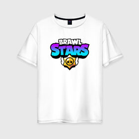 Женская футболка хлопок Oversize с принтом BRAWL STARS в Екатеринбурге, 100% хлопок | свободный крой, круглый ворот, спущенный рукав, длина до линии бедер
 | brawl stars | bull | colt | games | leon | stars | берли | бо | брок | джесси | динамайк | дэррил | игры | кольт | леон | нита | пайпер | пенни | поко | пэм | рикошет | спайк | тара | фрэнк | шелли | эль примо