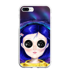 Чехол для iPhone 7Plus/8 Plus матовый с принтом Coraline в Екатеринбурге, Силикон | Область печати: задняя сторона чехла, без боковых панелей | coraline | neil gaiman | тим бёртон