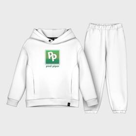 Детский костюм хлопок Oversize с принтом Pied Piper в Екатеринбурге,  |  | company | geek | logo | nerd | pied | piper | series | silicon valley | uniform | ботаники | вымышленная компания | гики | компания | логотип | пегий дудочник | программисты | сериал | силиконовая долина | форма